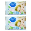 دستمال مرطوب کودک دافی مدل Vita Milk بسته دو عددی