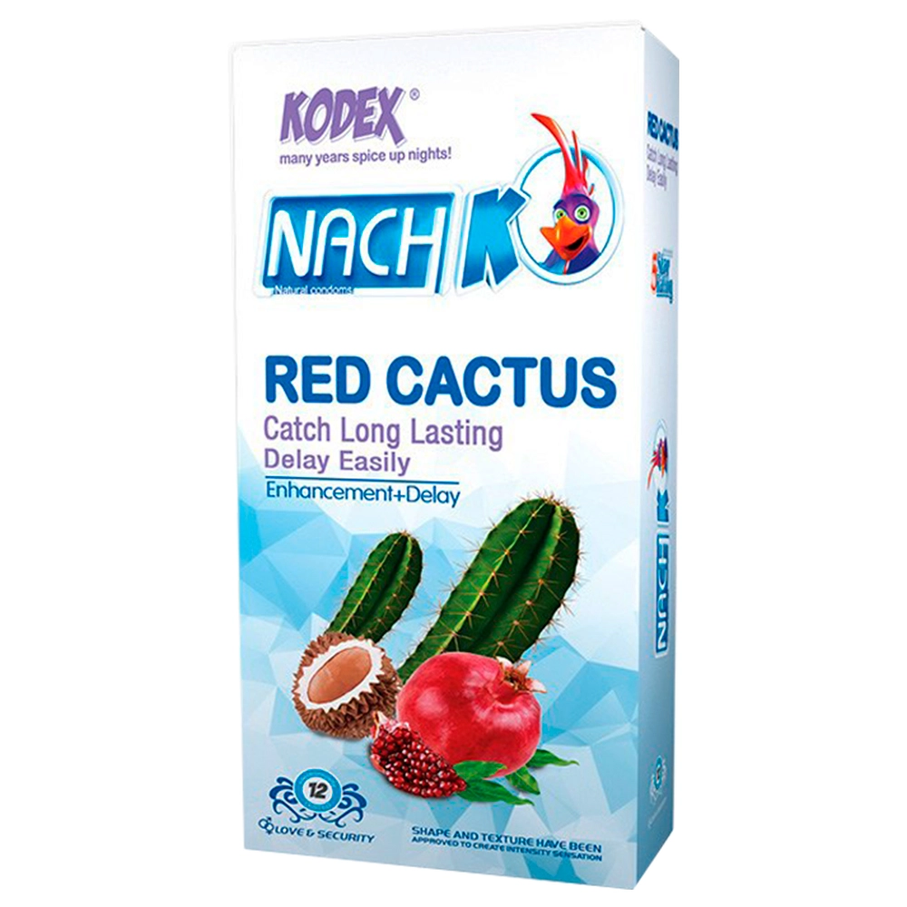 کاندوم تاخیری خاردار مدل Red Cactus کدکس بسته 12 عددی