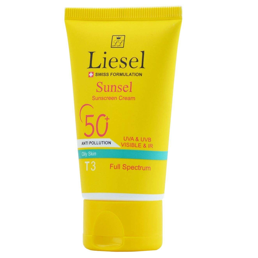 کرم ضد آفتاب لایسل مدل Sunsel SPF50 مناسب پوست چرب حجم 40 میل-شماره T3