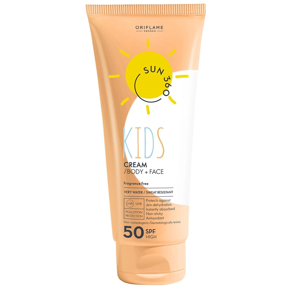 کرم ضد آفتاب کودک SPF50 اوریفلیم مدل Sun 360 حجم 125 میل - شماره 34896