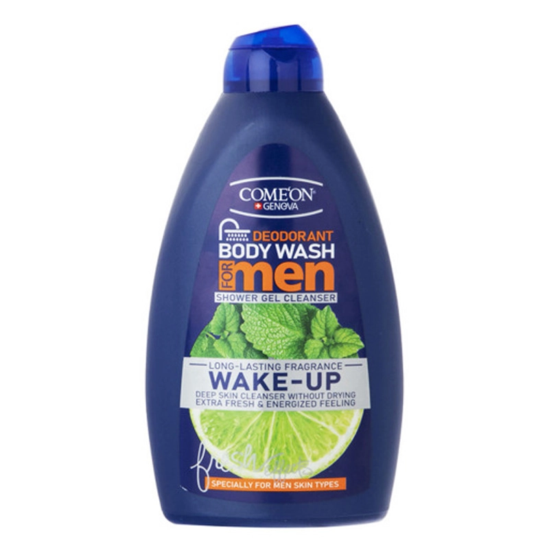 شاور ژل مردانه کامان مدل Wake Up حاوی عصاره لیمو حجم 510 میل