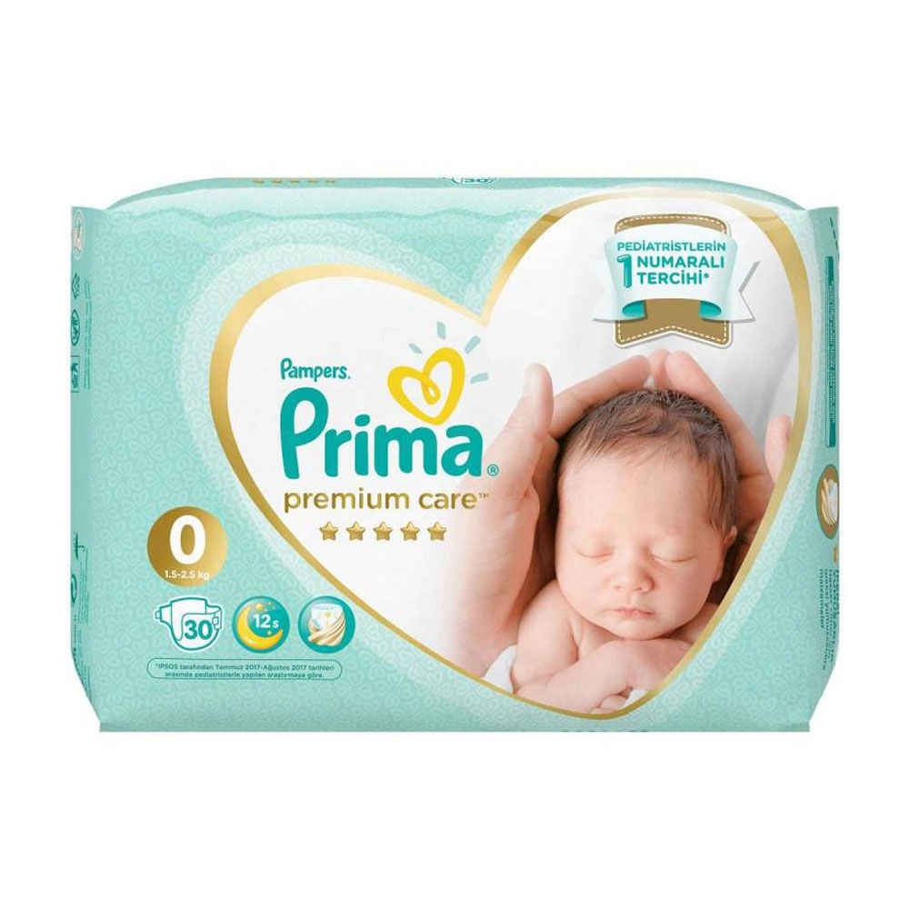 پوشک کودک پریما مدل Premium Care سایز کوچک بسته 30 عددی