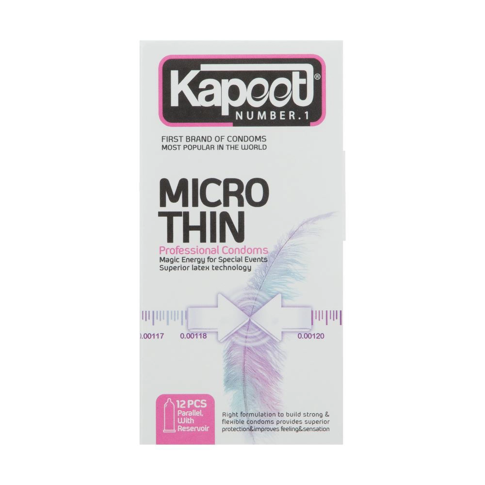 کاندوم کلاسیک کاپوت مدل Micro Thin بسته 12 عددی