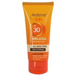 کرم ضد آفتاب و ضد لک رنگی آردن مدل Melasol SPF30 حاوی ویتامین E و C حجم 50 میل - بژ طبیعی