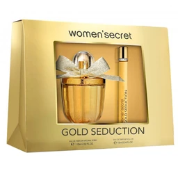 ست هدیه زنانه ویمن سکرت مدل Gold Seduction ادوپرفیوم حجم 100 میل و عطر جیبی حجم 10 میل