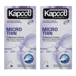 کاندوم کلاسیک کاپوت مدل Micro Thin مجموعه دو عددی