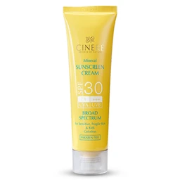 کرم ضد آفتاب +SPF30 سینره مناسب پوست حساس و نازک 50 میل