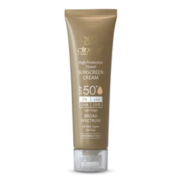 کرم ضد آفتاب رنگی +SPF50 سینره مناسب انواع پوست حجم 50 میل - بژ روشن