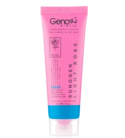 کرم ضد آفتاب ژنوبایوتیک SPF50 مناسب پوست معمولی تا خشک حجم 50 میل- رز روشن