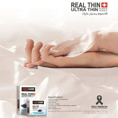 کاندوم سوئیس کر مدل Real Thin Ultrathin بسته 3 عددی