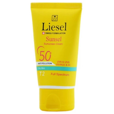 کرم ضد آفتاب لایسل مدل Sunsel SPF50 مناسب پوست چرب حجم 40 میل-شماره T2