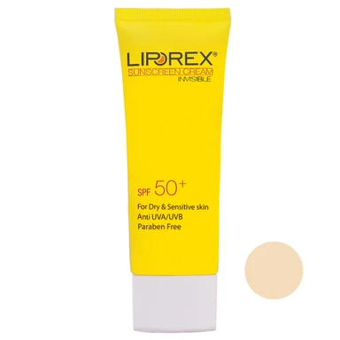 کرم ضد آفتاب رنگی لیپورکس +SPF50 مناسب پوست خشک و حساس حجم 40 میل - رنگ بژ روشن