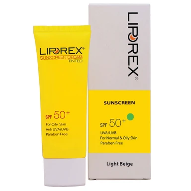 کرم ضد آفتاب رنگی لیپورکس +SPF50 مناسب پوست چرب حجم 40 میل- بژ روشن