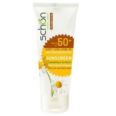 کرم ضد آفتاب رنگی SPF50 شون مناسب پوست خشک تا معمولی حجم 50 میل - رنگ بژ