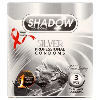 کاندوم شادو مدل Silver بسته سه عددی