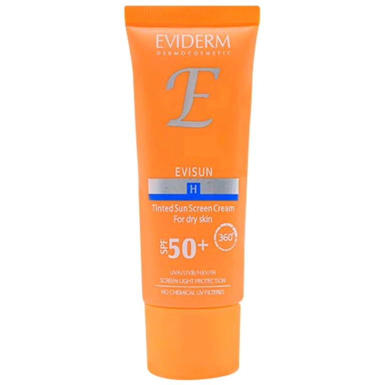 کرم ضد آفتاب SPF 50 اویدرم مدل Evisun مناسب پوست خشک حجم 40 میل- بژ روشن