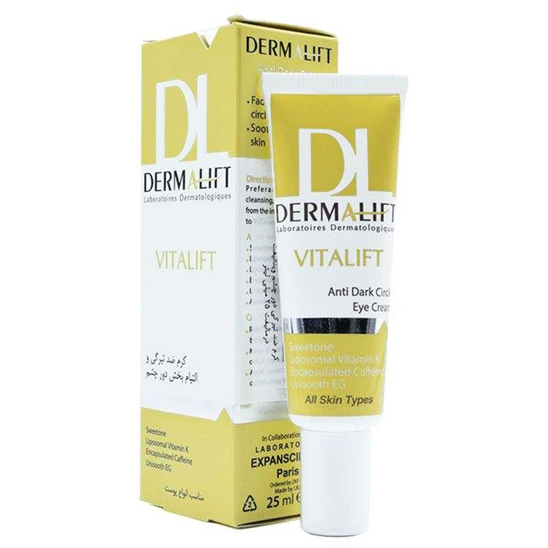کرم ضد تیرگی دور چشم درمالیفت مدل Vitalift حجم 25 میل