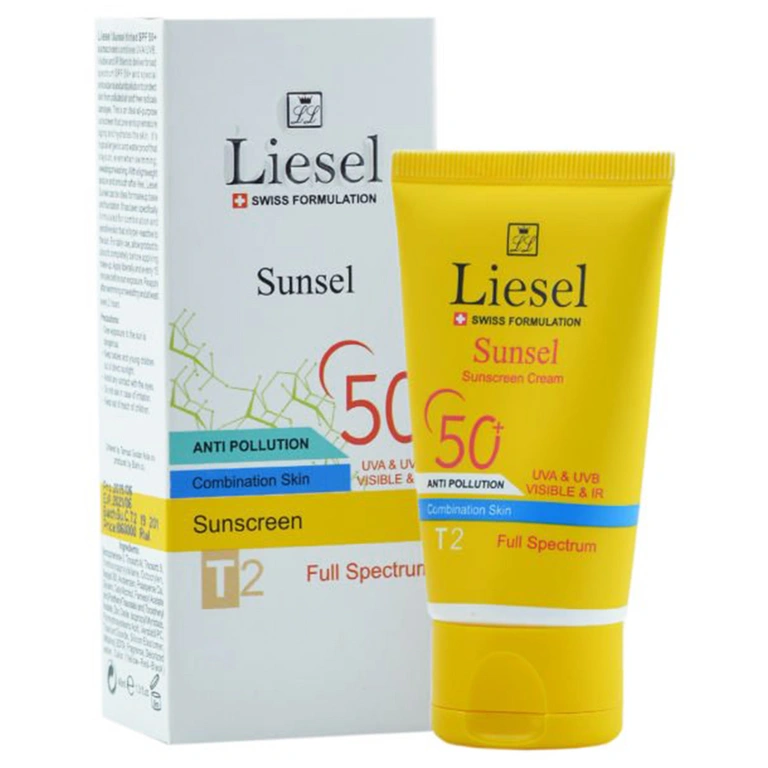 کرم ضد آفتاب لایسل مدل Sunsel SPF50 مناسب پوست مختلط حجم 40 میل-شماره T2
