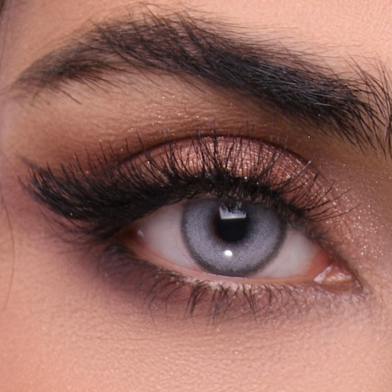 لنز چشم رنگی و طبی دور محو آیس کالر سری سالانه رنگ طوسی روشن - شماره 3 -